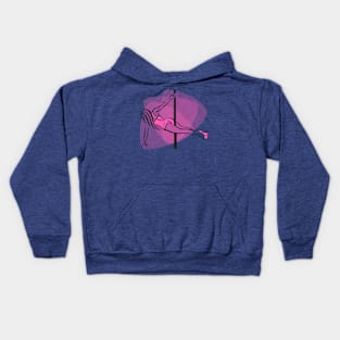 Pole Dancer Pink Kids Hoodie